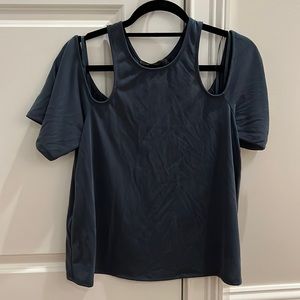 BCBG MAXAZRIA cold shoulder top